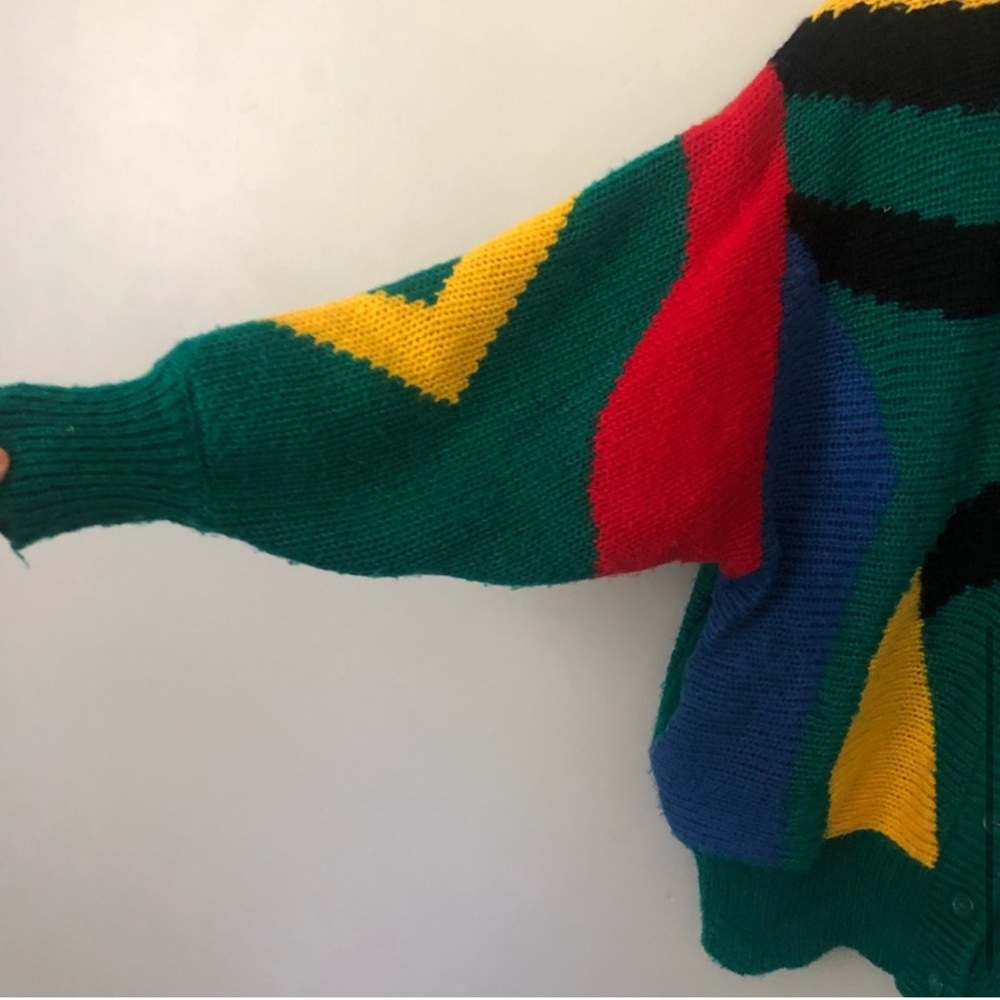 Vintage color block mock neck sweater - Picture 6 of 9